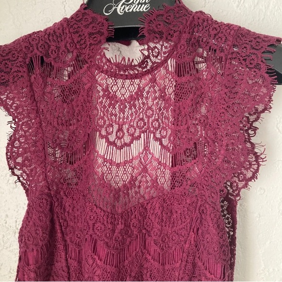 Intimately Free People Daydream Lace Magenta Fuchsia Mini Bodycon Dress NWT  XS - Picture 3 of 16